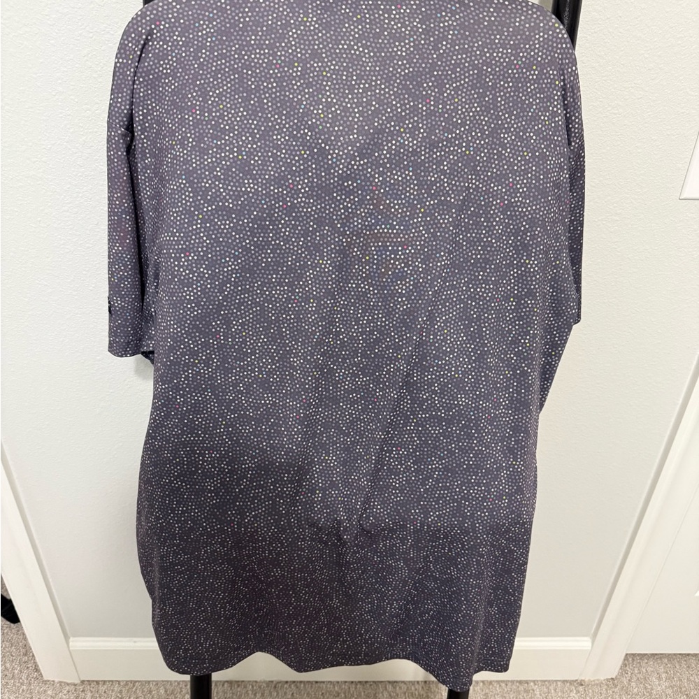 Sunday Swagger Men's Blue Polka Dot Golf Polo - Picture 4 of 4